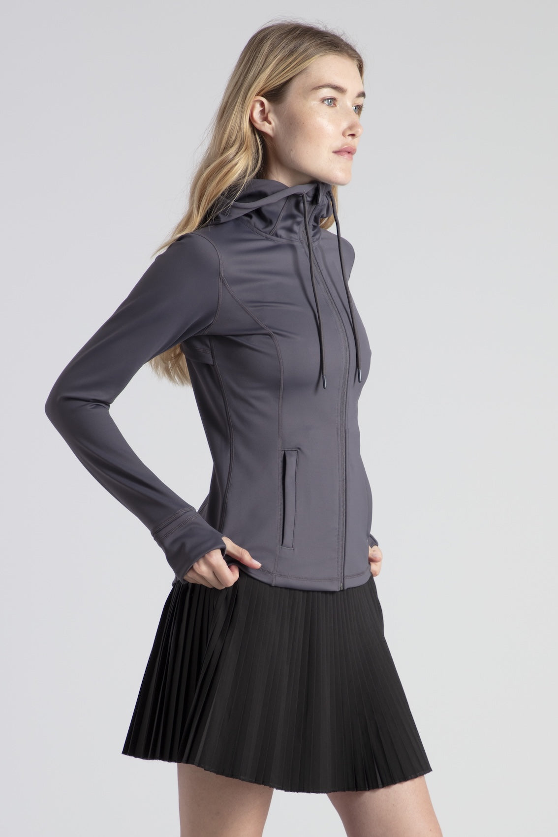 Hooded Jacket Zip Easy Going
