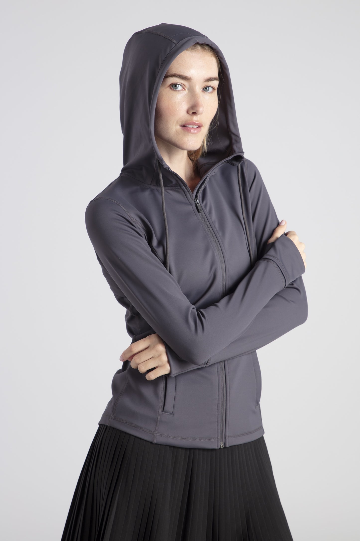 Hooded Jacket Zip Easy Going