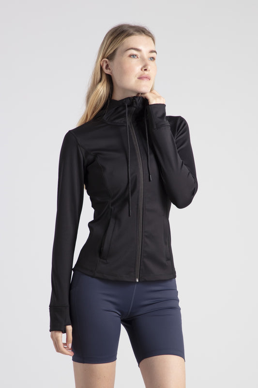 Hooded Jacket Zip Easy Going