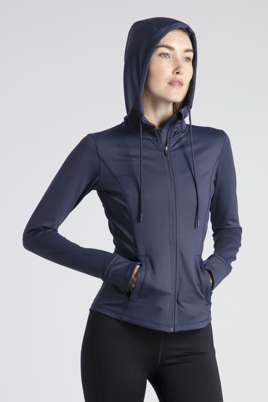 Hooded Jacket Zip Easy Going